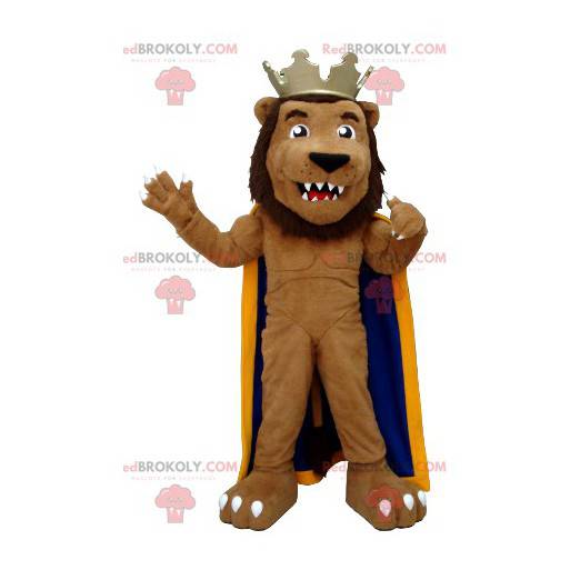 Mascota león vestida como un rey - Redbrokoly.com