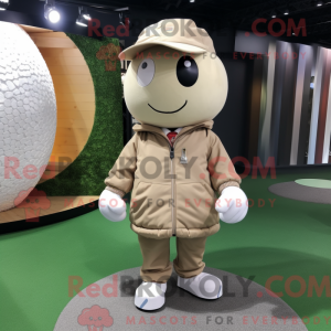 Mascot character of a Tan...