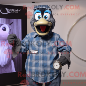 Maskot karaktär av en svart...