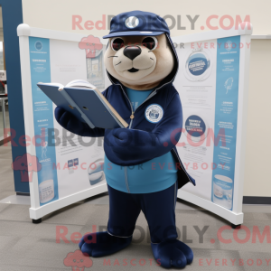 Mascot character of a Navy...