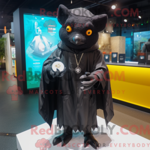 Maskot karakter af en sort...