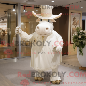 Maskotkarakter av en beżowy...