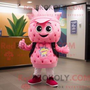 Mascot character of a Pink...