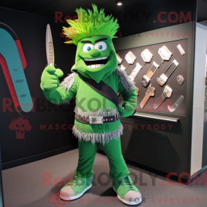 Mascot character of a Green...