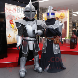 nan Medieval Knight mascot costume character dressed with a Tuxedo and Handbags