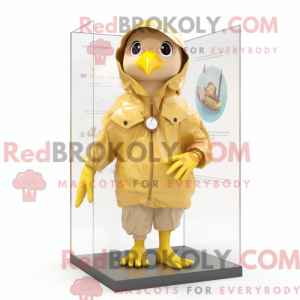 Mascot character of a Beige...