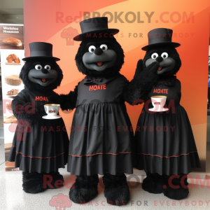 Maskotkarakter av en Black...