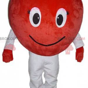 Reusachtige en glimlachende rode appelmascotte - Redbrokoly.com