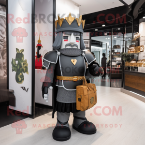 nan Medieval Knight mascot costume character dressed with a Tuxedo and Handbags