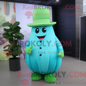Mascot character of a Cyan...