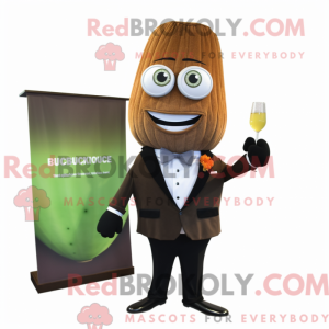 Mascot character of a Brown...