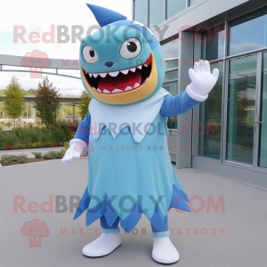 Sky Blue Megalodon mascotte...