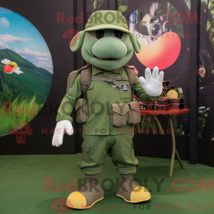 Mascot character of a Green...