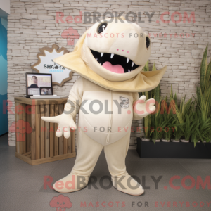 Mascot character of a Beige...