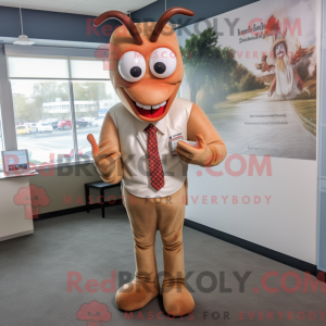 Postava maskota Tan Lobster...