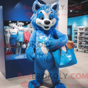 Mascot character of a Blue...
