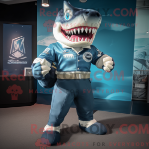 Mascot character of a Blue...