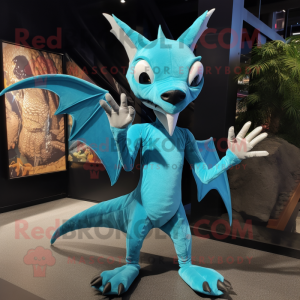 Cyan Pterodactyl mascotte...