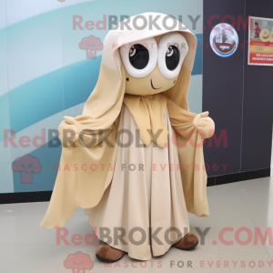 Mascot character of a Beige...