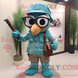 Mascot character of a Teal...