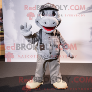 Mascot character of a Gray...