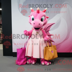 Mascot character of a Pink...
