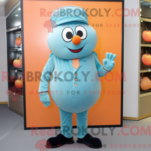 Mascot character of a Cyan...