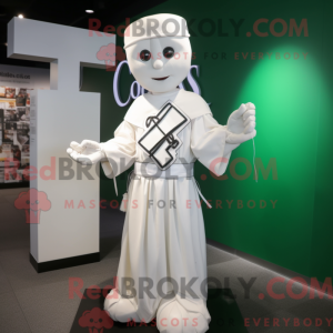 Mascottefiguur van een wit...