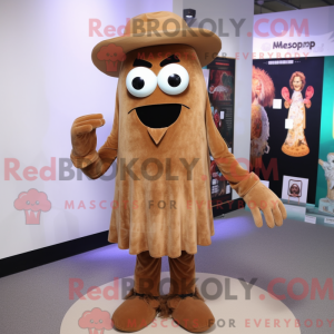 Maskot postava hnědého...