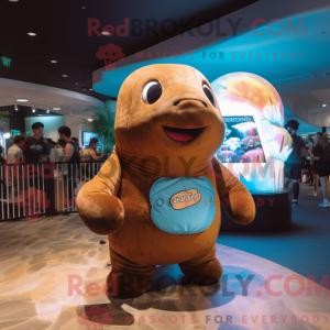 Mascot character of a Brown...