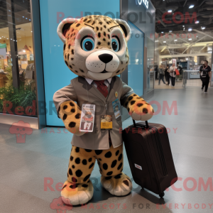 Maskotkarakter av en gepard...