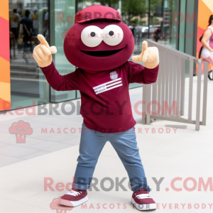 Maskotkarakter av en Maroon...