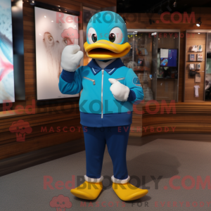 Mascot character of a Blue...