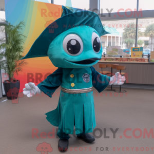 Mascot character of a Teal...