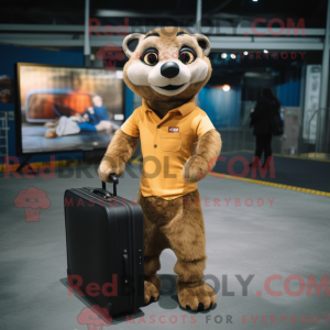 Mascot character of a Brown...