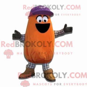 Maskotkarakter af en orange...