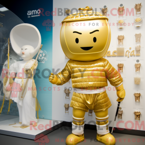 Maskottchenfigur eines Gold...