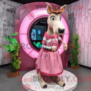 Mascot character of a Pink...