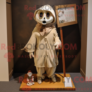 Mascot character of a Beige...