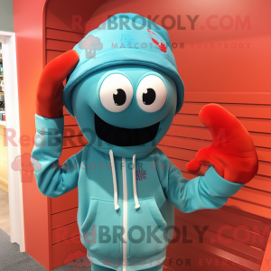 Mascot character of a Cyan...