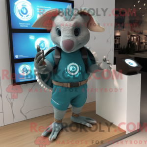 Mascot character of a Teal...