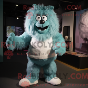 Mascot character of a Teal...