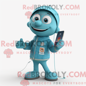 Mascot character of a Cyan...