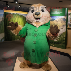 Green Marmot mascotte...