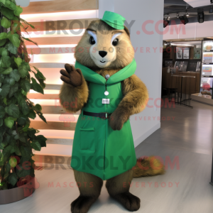 Green Marmot mascotte...