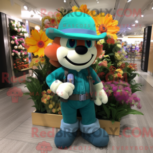 Mascot character of a Teal...