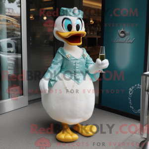 Mascot character of a Teal...