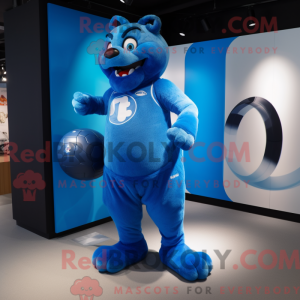 Mascot character of a Blue...