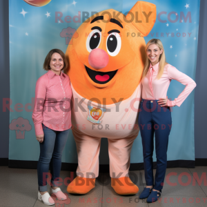 Maskot karakter av en Peach...