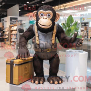 Maskotfigur af en chimpanse...